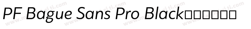 PF Bague Sans Pro Black字体转换